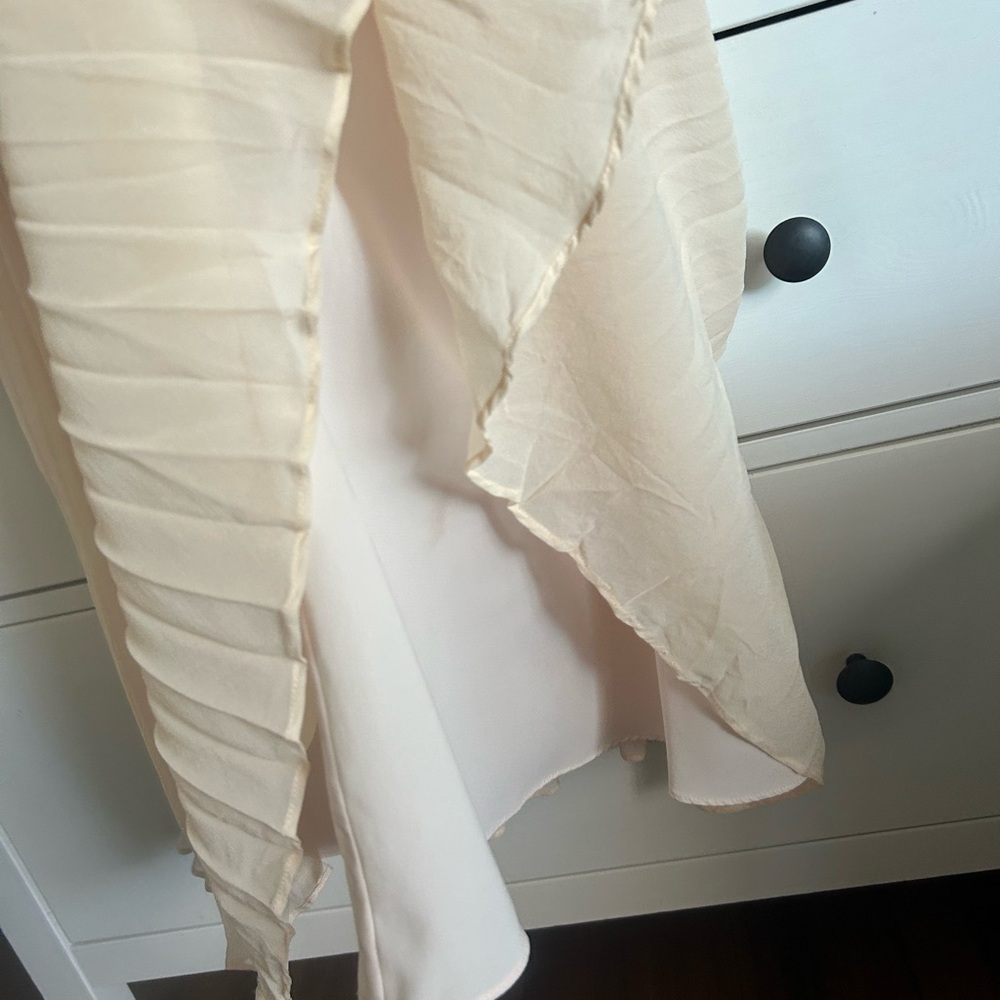 BCBG Cream and Brown Strapless Dress Size 2 - Picture 4 of 7